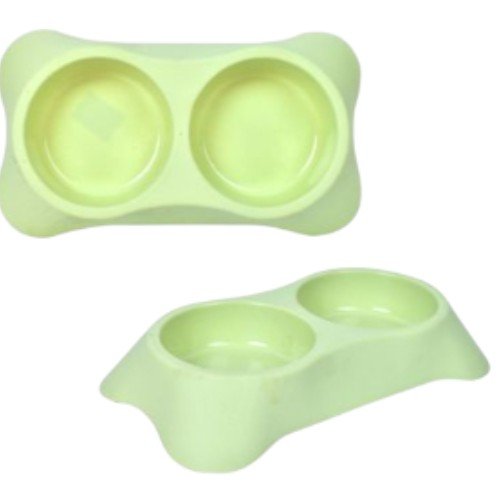 Plato Doble Rectangular para Mascotas con Compartimentos Circulares y Diseño de Base Estable por mayor - Mascotas por mayor