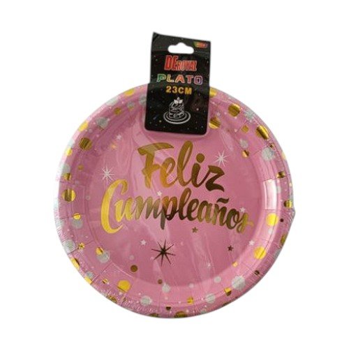 PLATO FELIZ CUMPLEAÑOS 9 PULGADAS por mayor en Chile