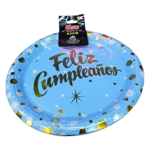PLATO FELIZ CUMPLEAÑOS 9 PULGADAS por mayor en Chile