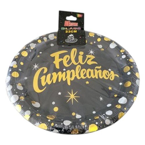 PLATO FELIZ CUMPLEAÑOS 9 PULGADAS por mayor en Chile