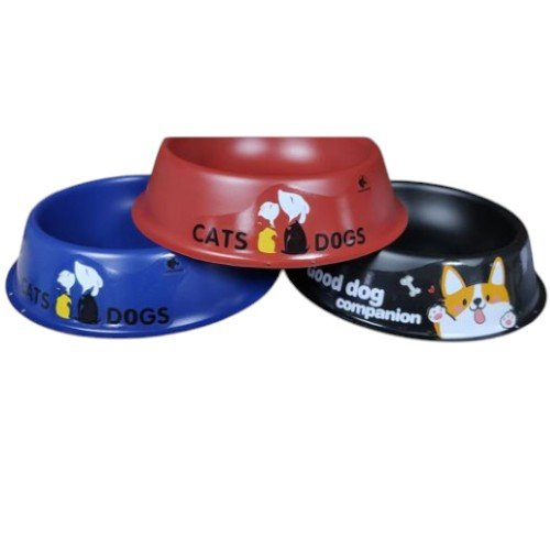 Plato Metálico Individual de 30 cm para Razas Grandes con Acabado Esmaltado y Diseños Animados por mayor - Mascotas por mayor