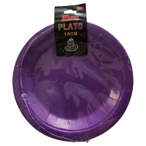 PLATO MORADO 7 PULGADAS por mayor en Chile