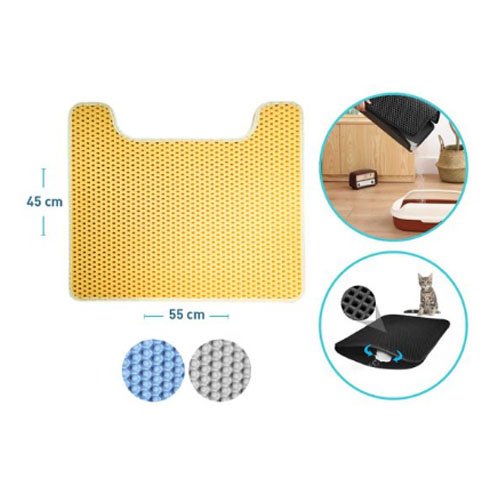 Alfombra recoge arena para gato - 55 X 45 CM - Compras Aqui