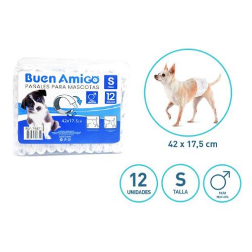 Pañales para mascota - TALLA S-12PZA-42 X 17,5 CM - Compras Aqui