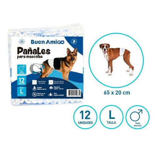Pañales para mascota - TALLA L-12 PZA-5 X 20 CM - Compras Aqui