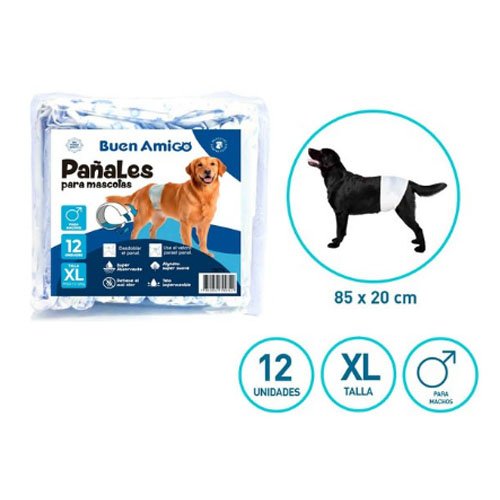 Pañales para mascota - TALLA XL-12 PZA-85 X 20 CM - Compras Aqui