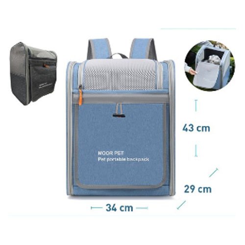 MOCHILA TRANSPORTIN PARA MASCOTA 43 X 29 X 34 CM por mayor en Chile