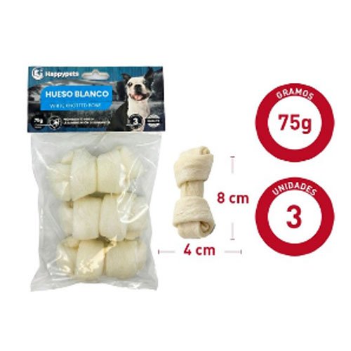 HUESO BLANCO 3 PZA-75 GR por mayor en Chile