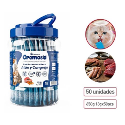 SNACK CREMOSO ATUN Y CANGREJO 50 PZA-650 GR por mayor en Chile