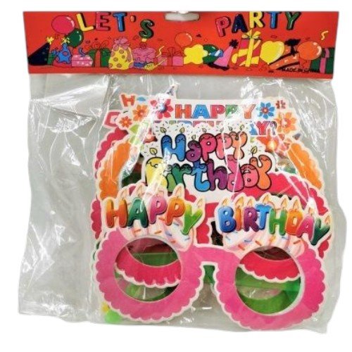 Lentes de Cumpleaños Happy Birthday 6PZAS por mayor en Chile
