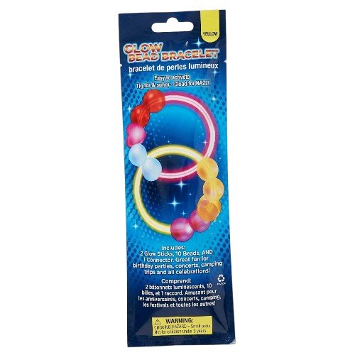 PULSERA LUMINOSA CON BOLAS NEON 2PZAS por mayor en Chile