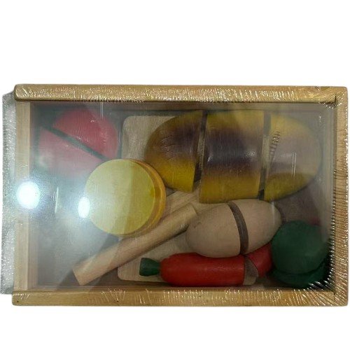 Juego De Cortar Frutas Y Verduras De Madera Velcro 1PZA por mayor en Chile