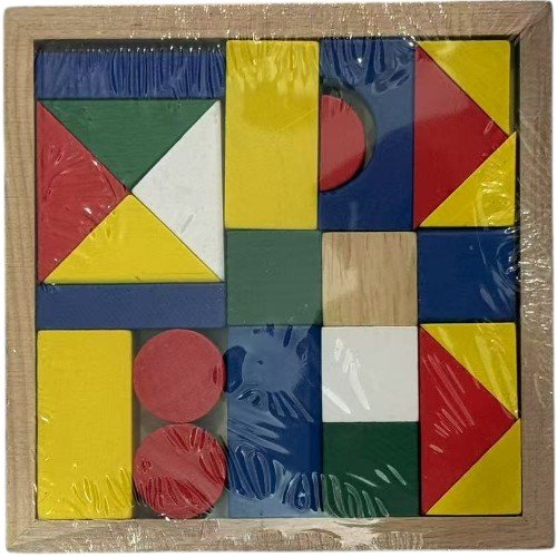 Juego De Bloques De Madera Didácticos 14x14 Cm por mayor en Chile