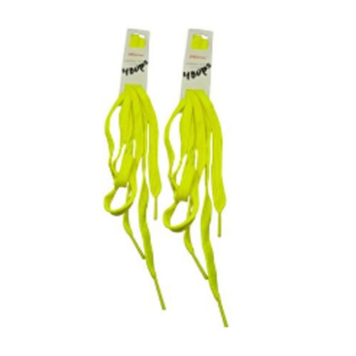 CORDONES PLANOS AMARILLOS FLUORESCENTE 1 PAR por mayor en Chile