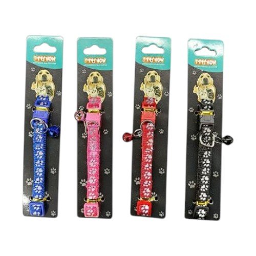 Collares de Nylon Reflectantes con Estampado de Huellas para Gatos 1 PZA por mayor en Chile