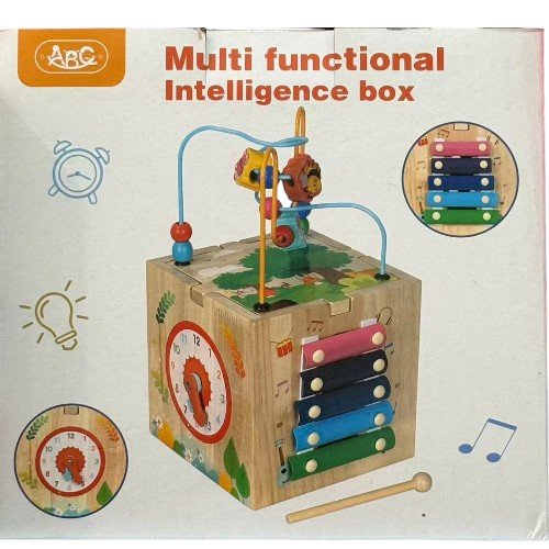 Juguete Cubo De Madera Puzzle Laberinto Didáctico Montessori 1PZA por mayor en Chile