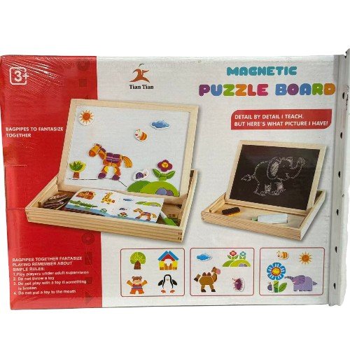 Pizarra Magnética De Madera Para Niños - Tiza Y Plumón 1PZA por mayor en Chile