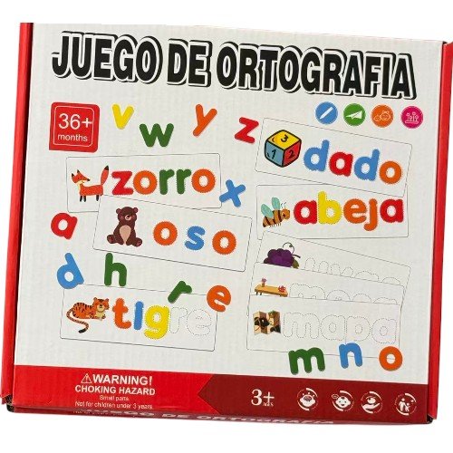 Juego De Ortografía Para Niños Didáctico Armar Palabras 1PZA por mayor en Chile