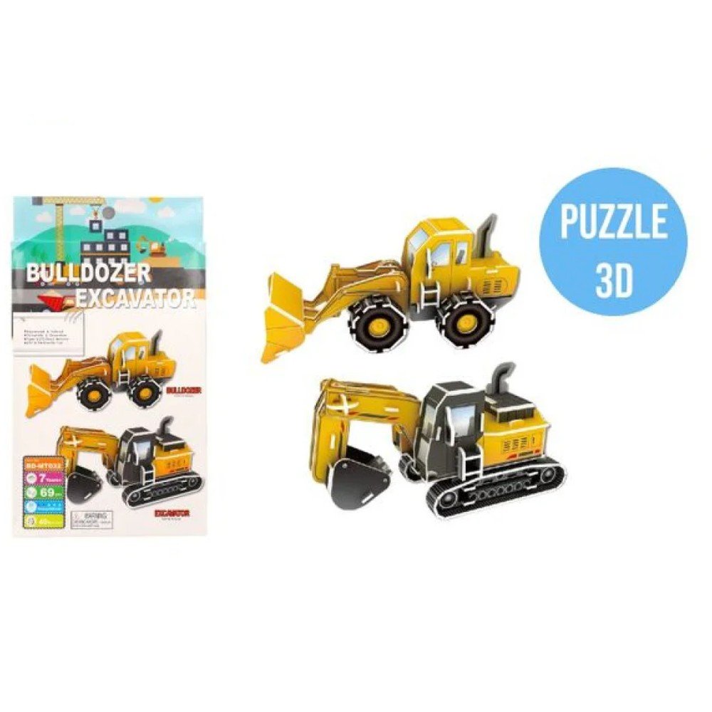 PUZZLE 3D EXCAVADORA 1 PZA por mayor en Chile