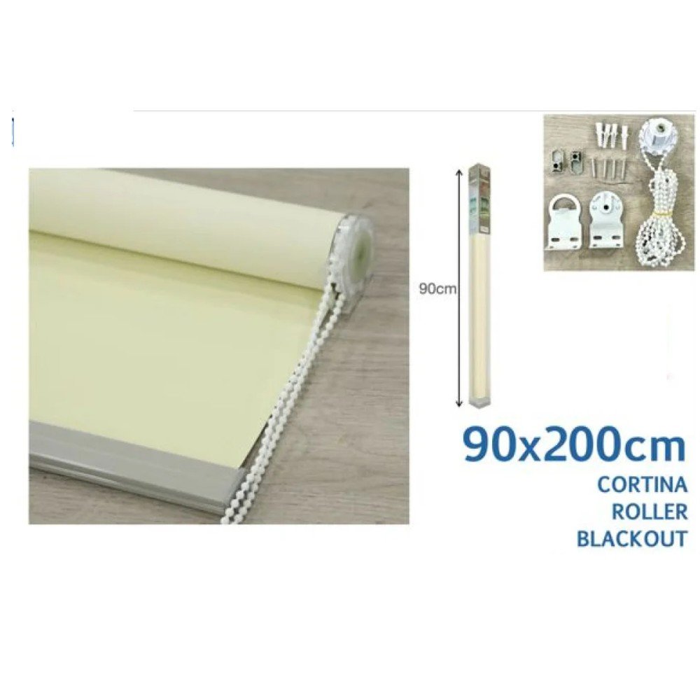 CORTINA ROLLER BLACKOUT BEIGE 90 X 200 CM por mayor en Chile