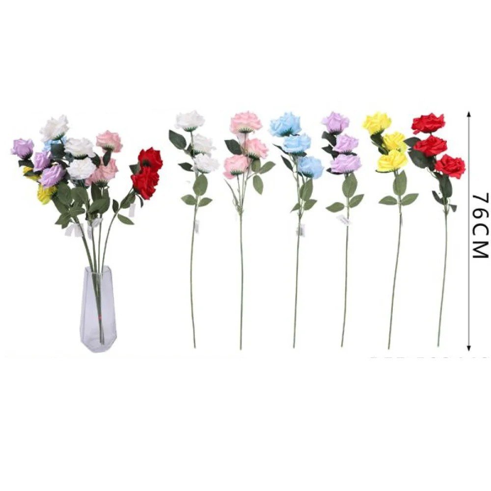 3 rosas de lana individuales 76 CM por mayor en Chile