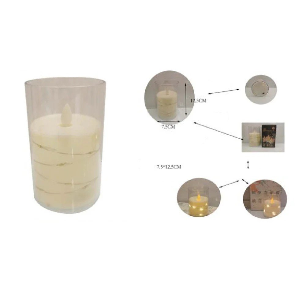 7.5*12.5 Velas colgantes de cuerda 7.5*12.5 con luces 7,5 X 12,5 CM por mayor en Chile
