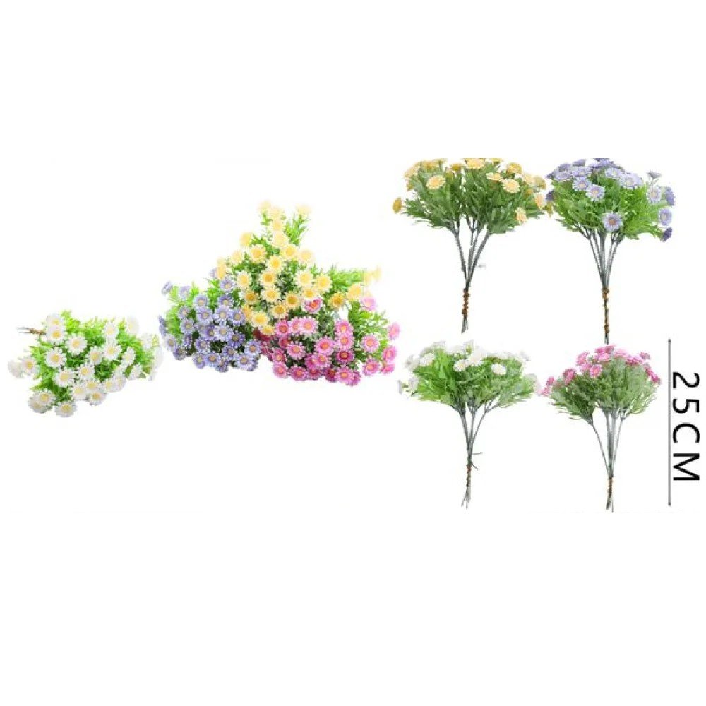 Crisantemos/flores de plástico para sujetar a mano 25 CM por mayor en Chile