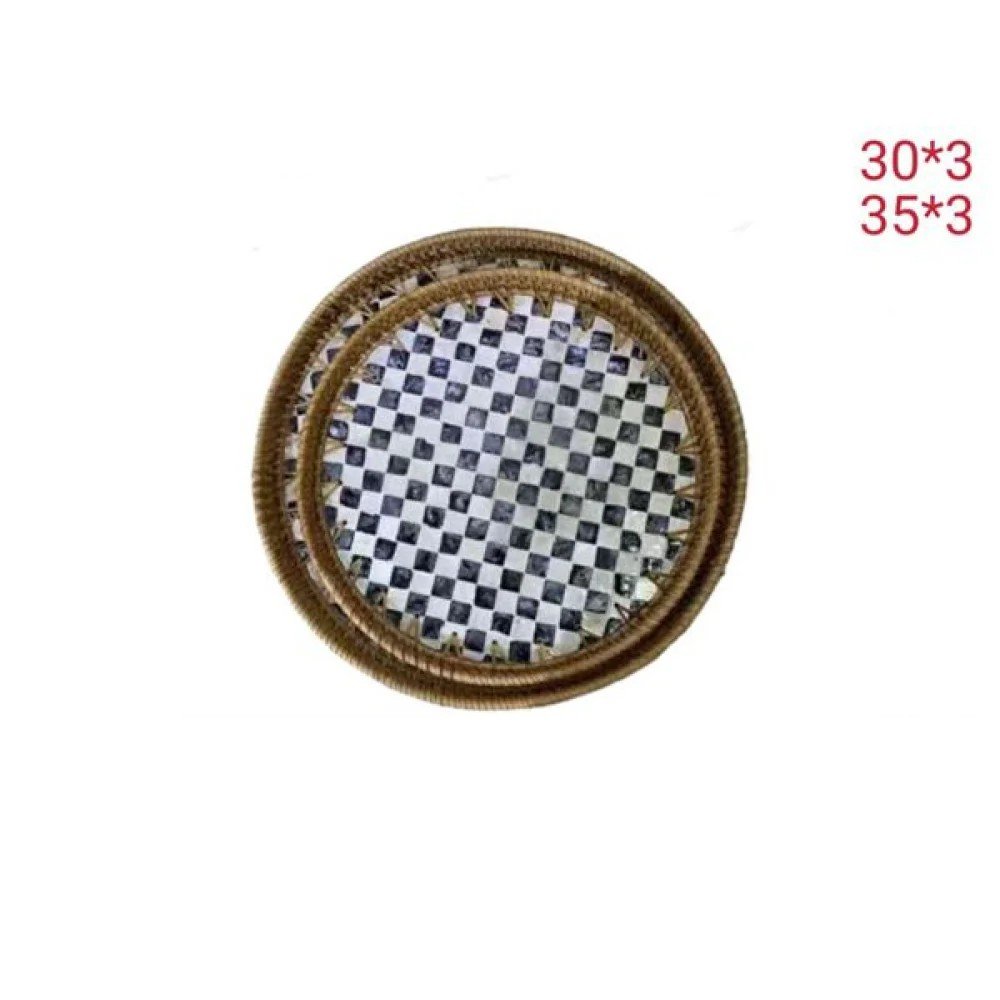 Juego de bandejas de conchas de 2 piezas. 30 x 3/35 x 3 30X3-35X3 CM por mayor en Chile