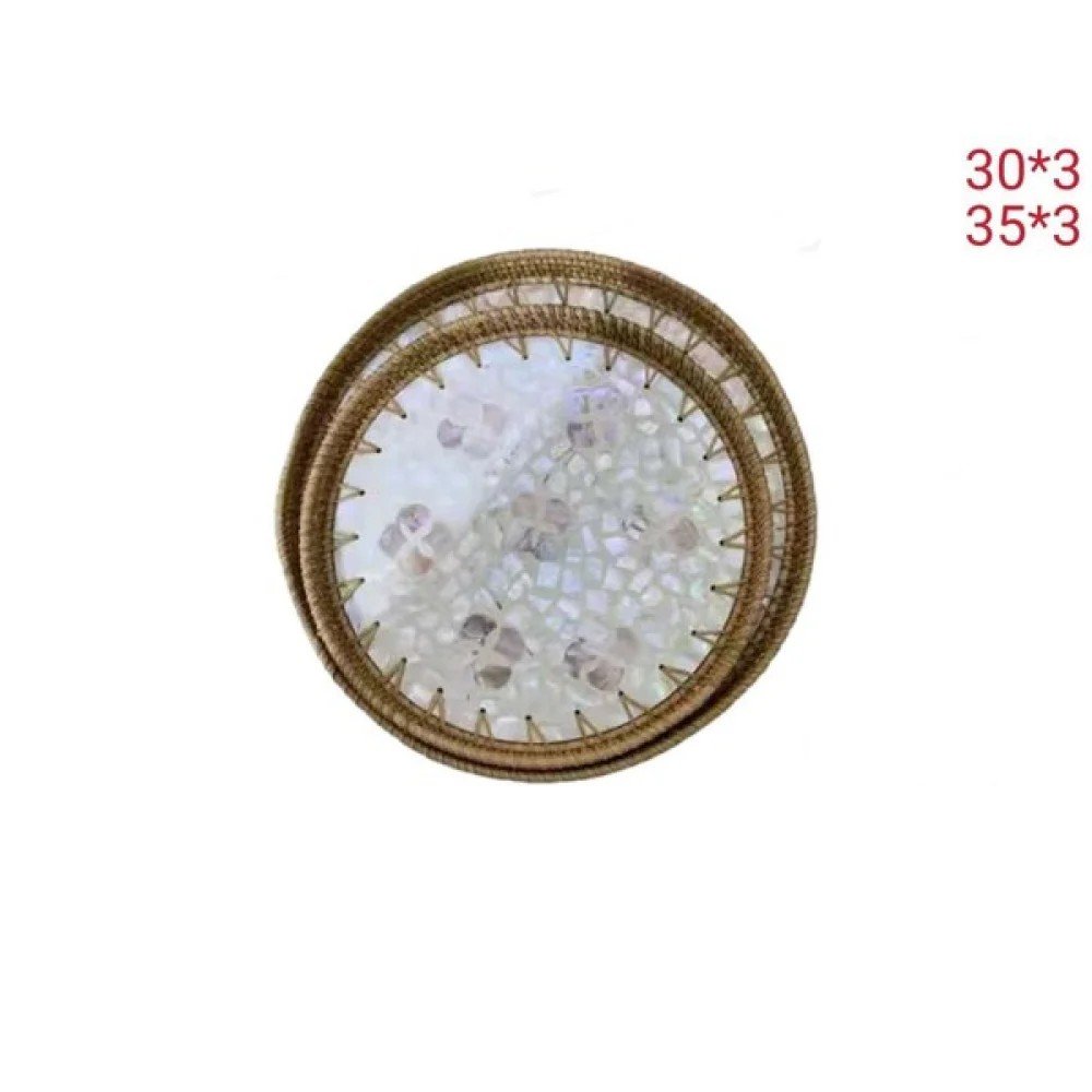 Juego de 2 bandejas de concha: 30 x 3 mm/35 x 3 mm 30X3-35X3 CM por mayor en Chile
