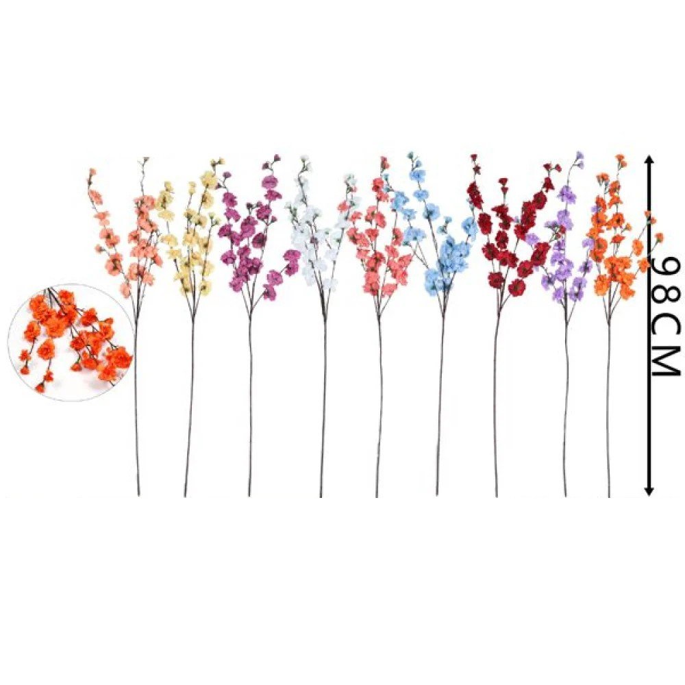 Tallo único: Flores de cerezo rizadas otoñales de 4 puntas 98 CM por mayor en Chile