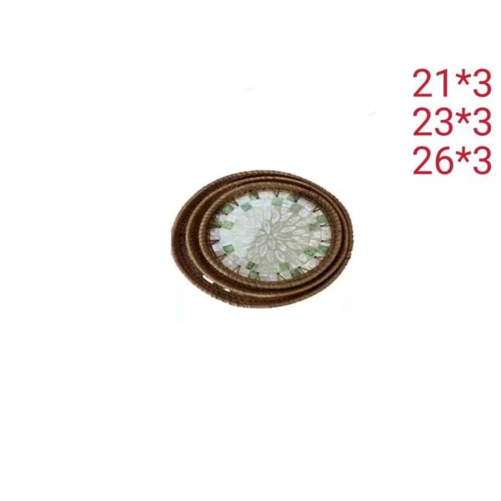 Juego de bandejas de conchas de 3 piezas: 21 x 3 pulgadas de alto/23 x 3 pulgadas de alto/26 x 3 pulgadas de alto (no disponible en Yougou) 3 pza por mayor en Chile