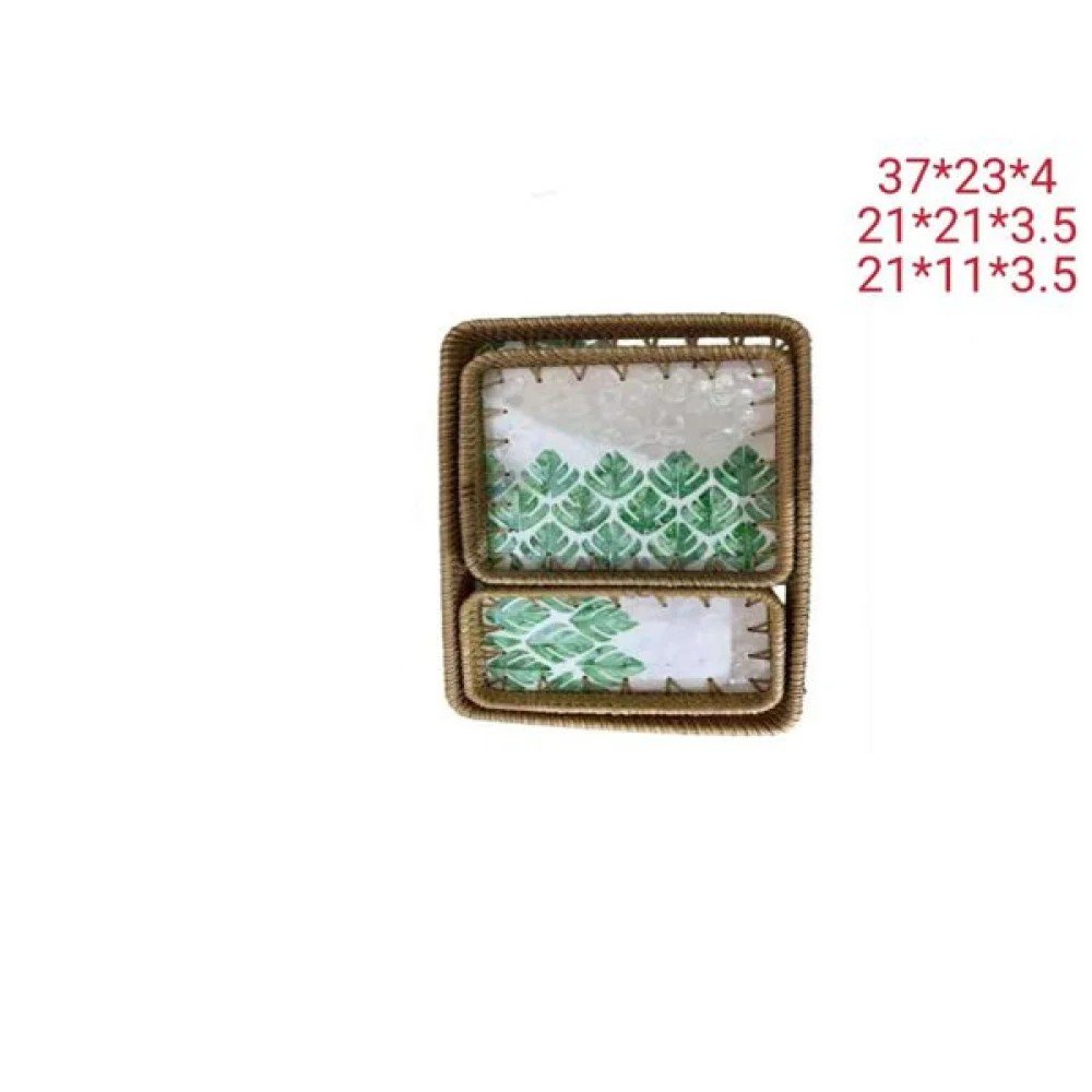 Juego de bandejas de 3 piezas: 37 x 23 x 4/21 x 21 x 3.5/21 x 11 x 3.5 3 pzas por mayor en Chile