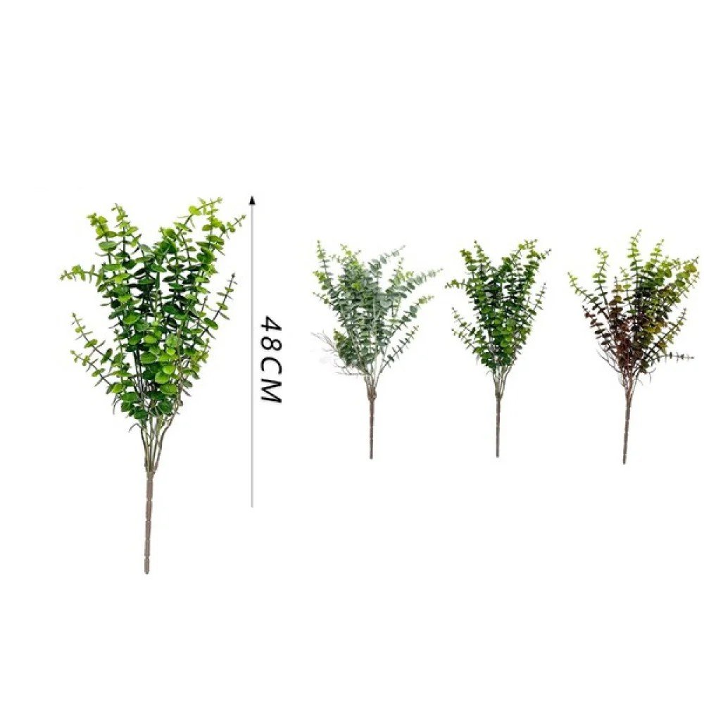 48 cm / Flores y hierba de eucalipto de 5 ramas y 27 hebras 48 cm por mayor en Chile