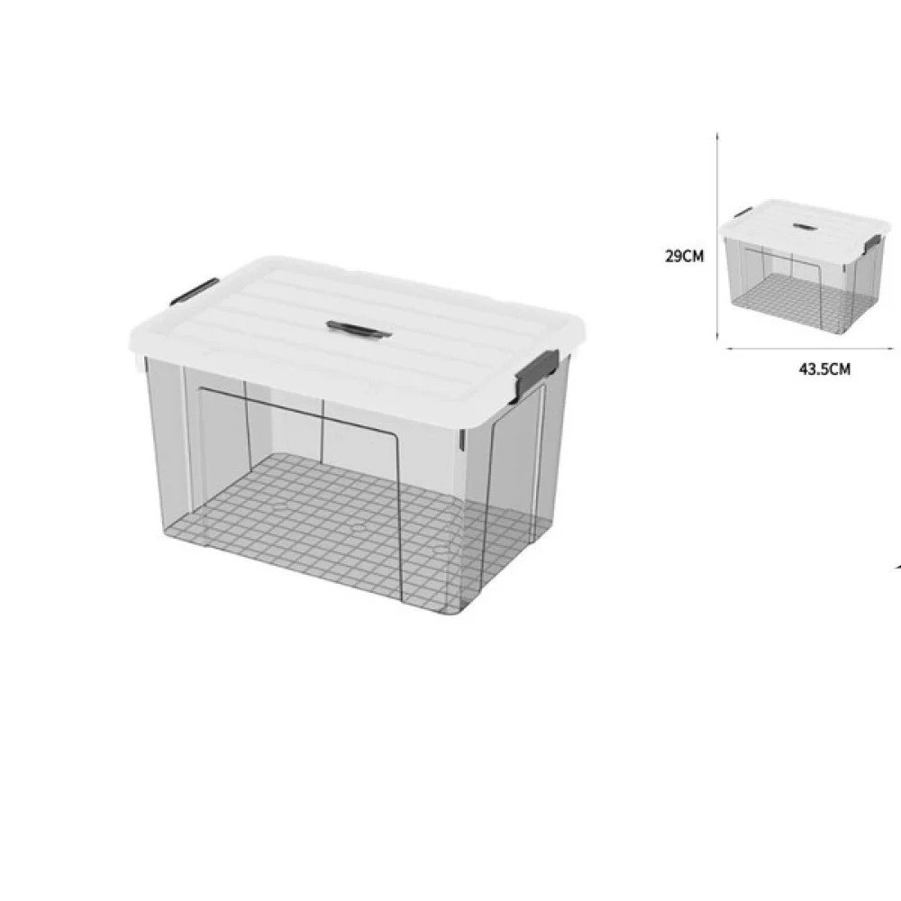 Caja de almacenamiento transparente de 30 l 29 X 43,5 CM por mayor en Chile