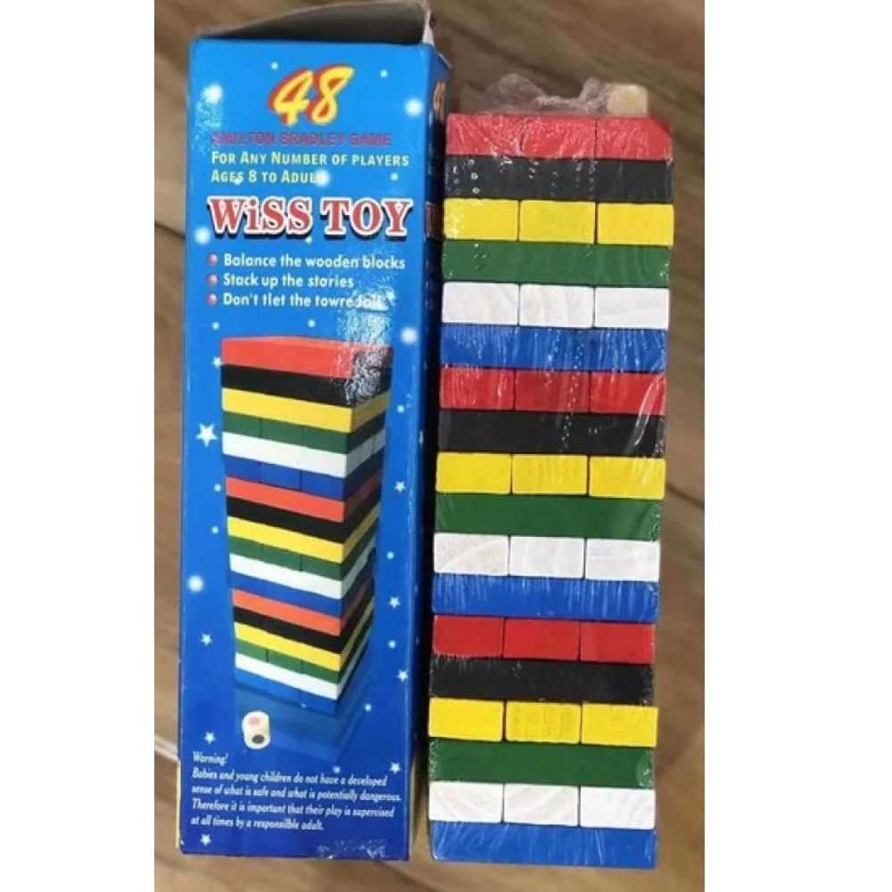 JENGA MADERA DE COLOR 48 PZA por mayor en Chile