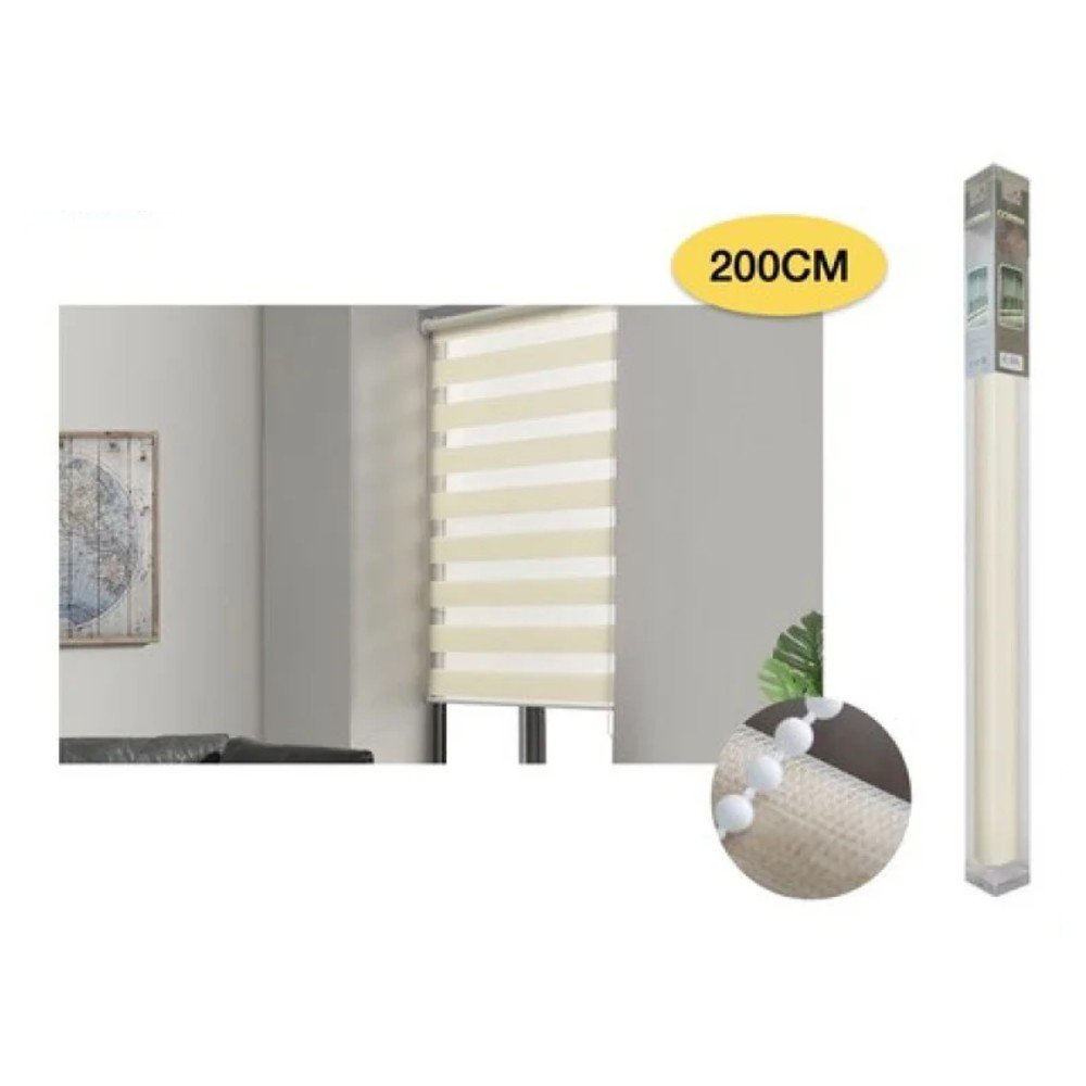 CORTINA ROLLER DUO BEIGE LIGERO 200 X 200 CM por mayor en Chile