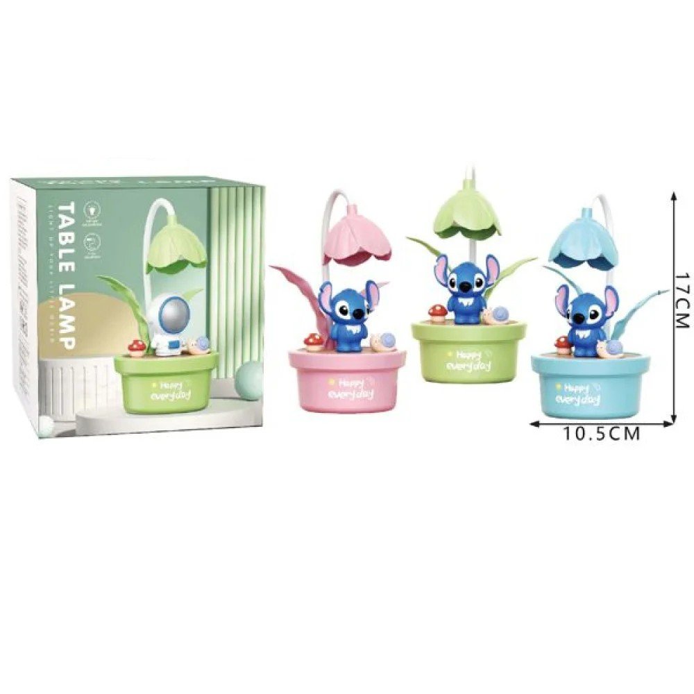 Lámpara de noche con maceta de Stitch de dibujos animados 10,5 X 17 CM por mayor en Chile
