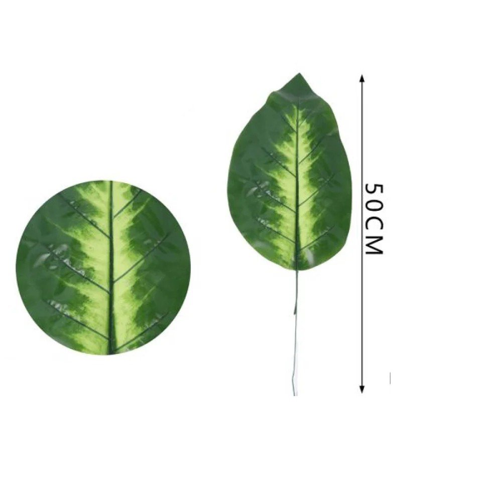 (12 piezas/cada una 117) Pieza única de hierba de hoja/flor de rábano verde 50 CM por mayor en Chile