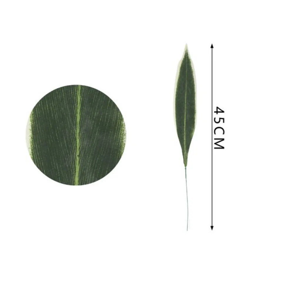 (12 piezas/cada una 79) Hoja de sauce individual con borde blanco/flores y hierba 45 CM por mayor en Chile