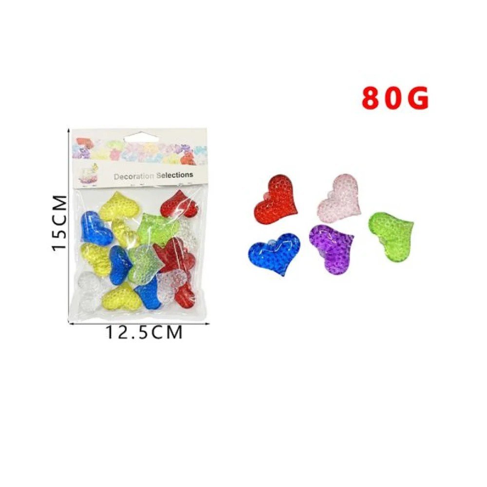 Acrílico fresa gran corazón color mixto 80G por mayor en Chile