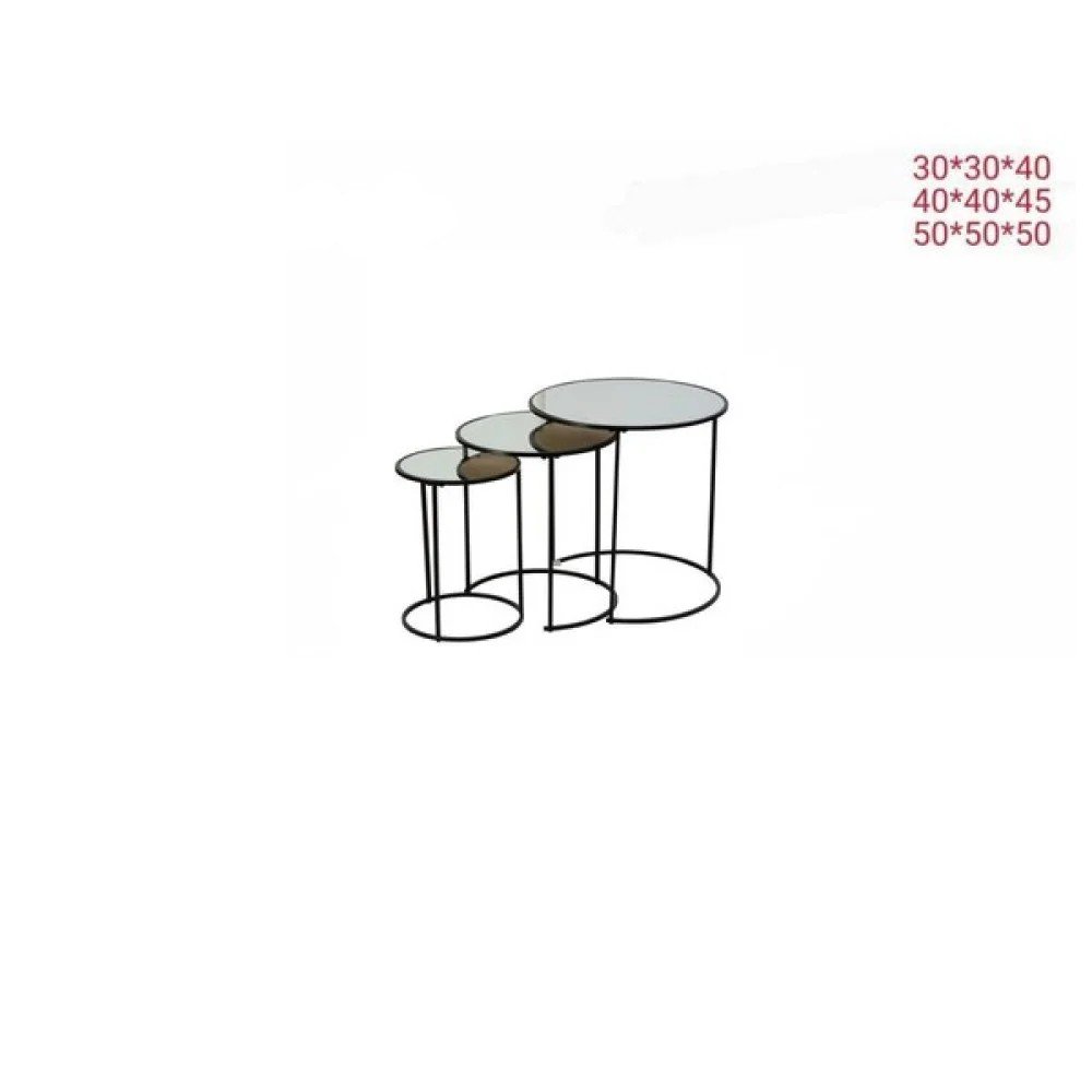 Juego de mesa de centro de tres piezas (negro): 30*30*40/40*40*45/50*50*50 30X30X40-40X40X45-50X50X50 CM por mayor en Chile