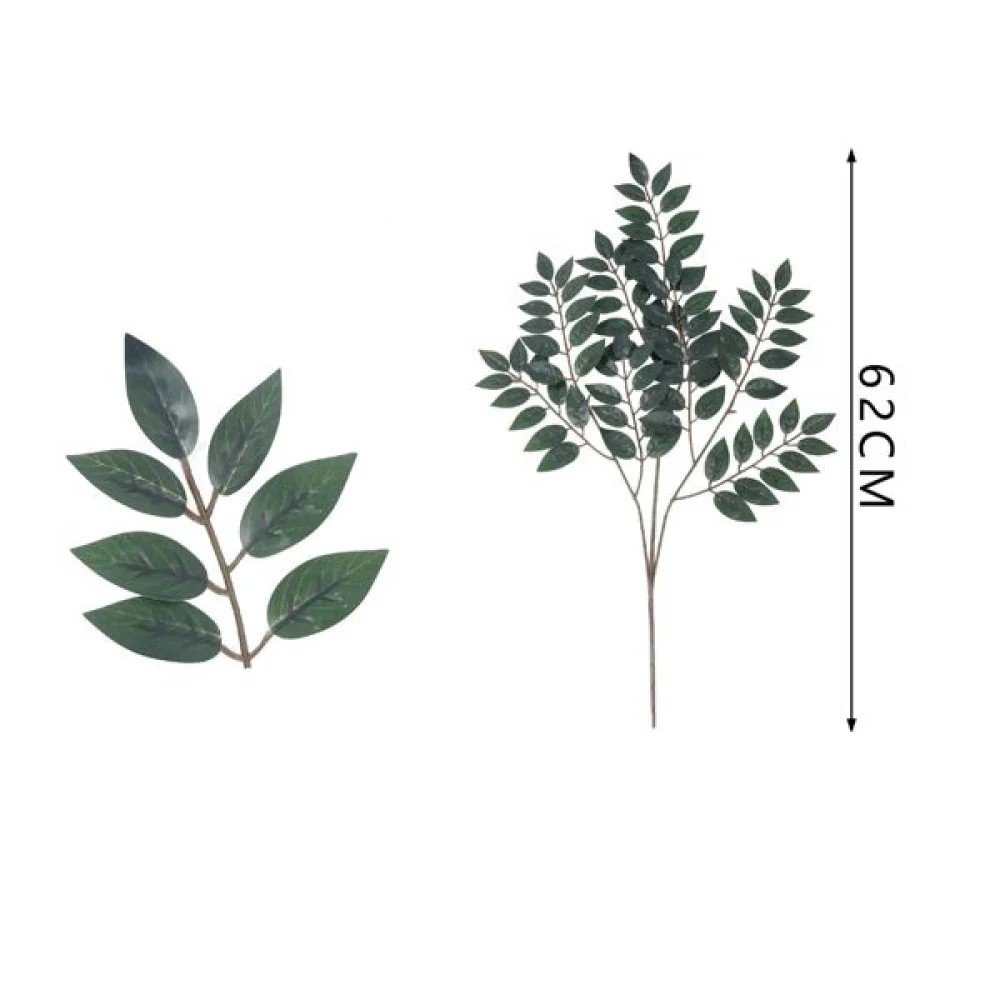 (12 piezas/cada una 379) Hojas/flores de algarrobo de 3 puntas 62 CM por mayor en Chile