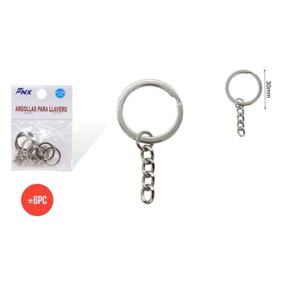 AROS LLAVERA*CADENA 2mm · 6 pzas por mayor en Chile