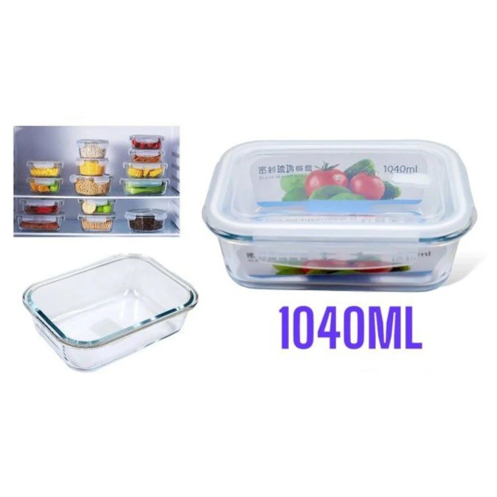 TAPER VIDRIO RECTANGULAR GRANDE 1040 ML por mayor en Chile