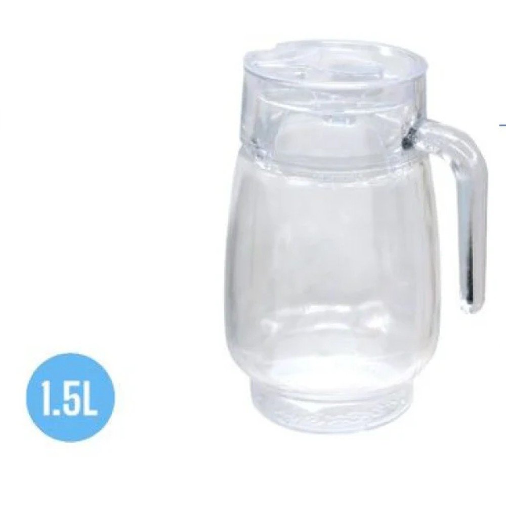 JARRA VIDRIO CON TAPA DISEÑO LISO 1,5 LITROS por mayor en Chile