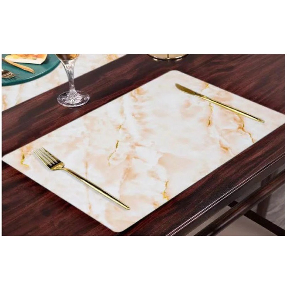 MANTEL INDIVIDUAL MARMOL DORADO 6 PZA-30 X 45 CM por mayor en Chile