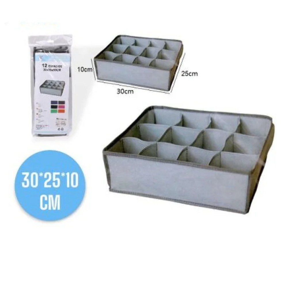 CAJA ALMACENAMIENTO 12 ESPACIOS 30 X 25 X 10 CM por mayor en Chile