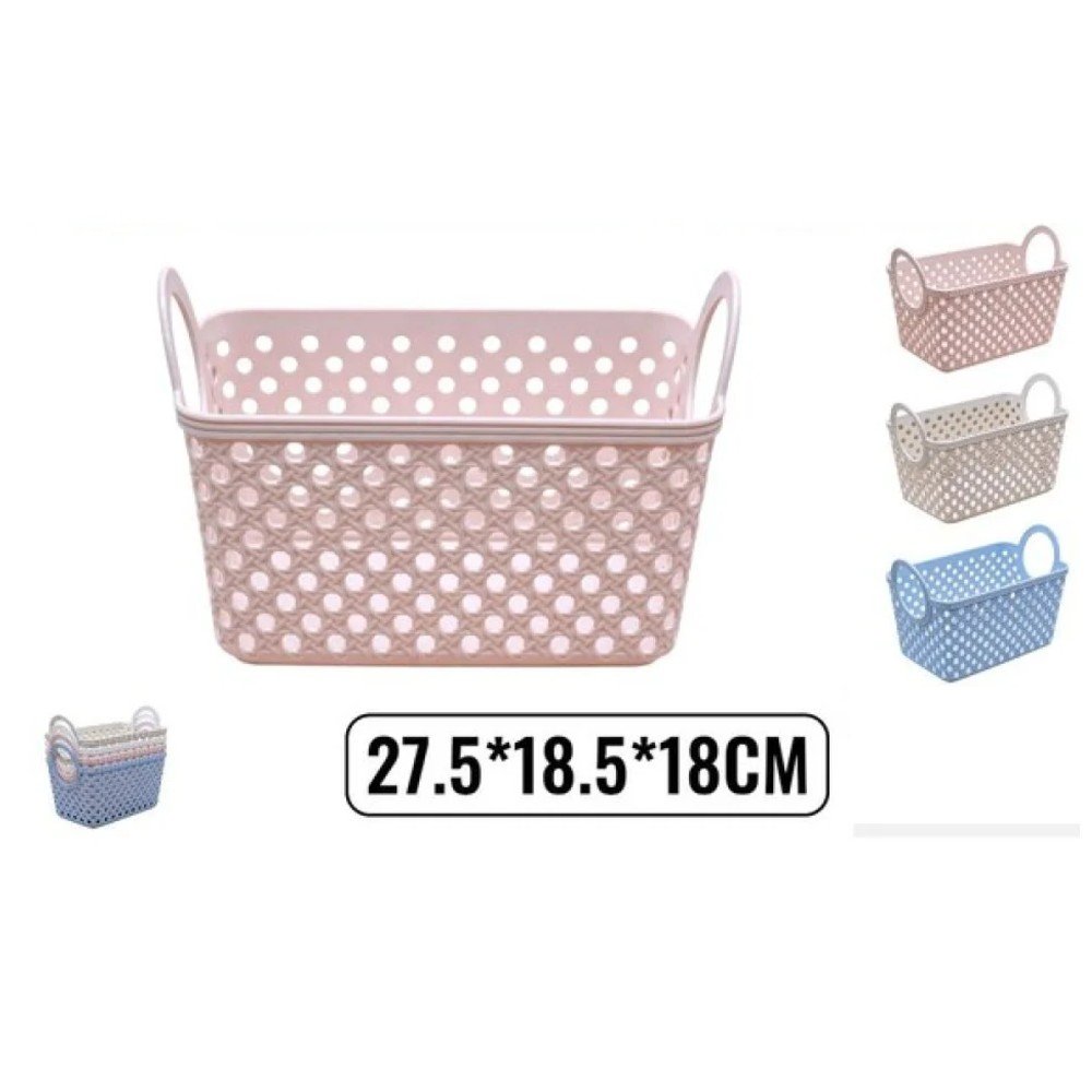 CESTA ORGANIZADORA PLASTICA 27,5 X 18,5 X 18 CM por mayor en Chile