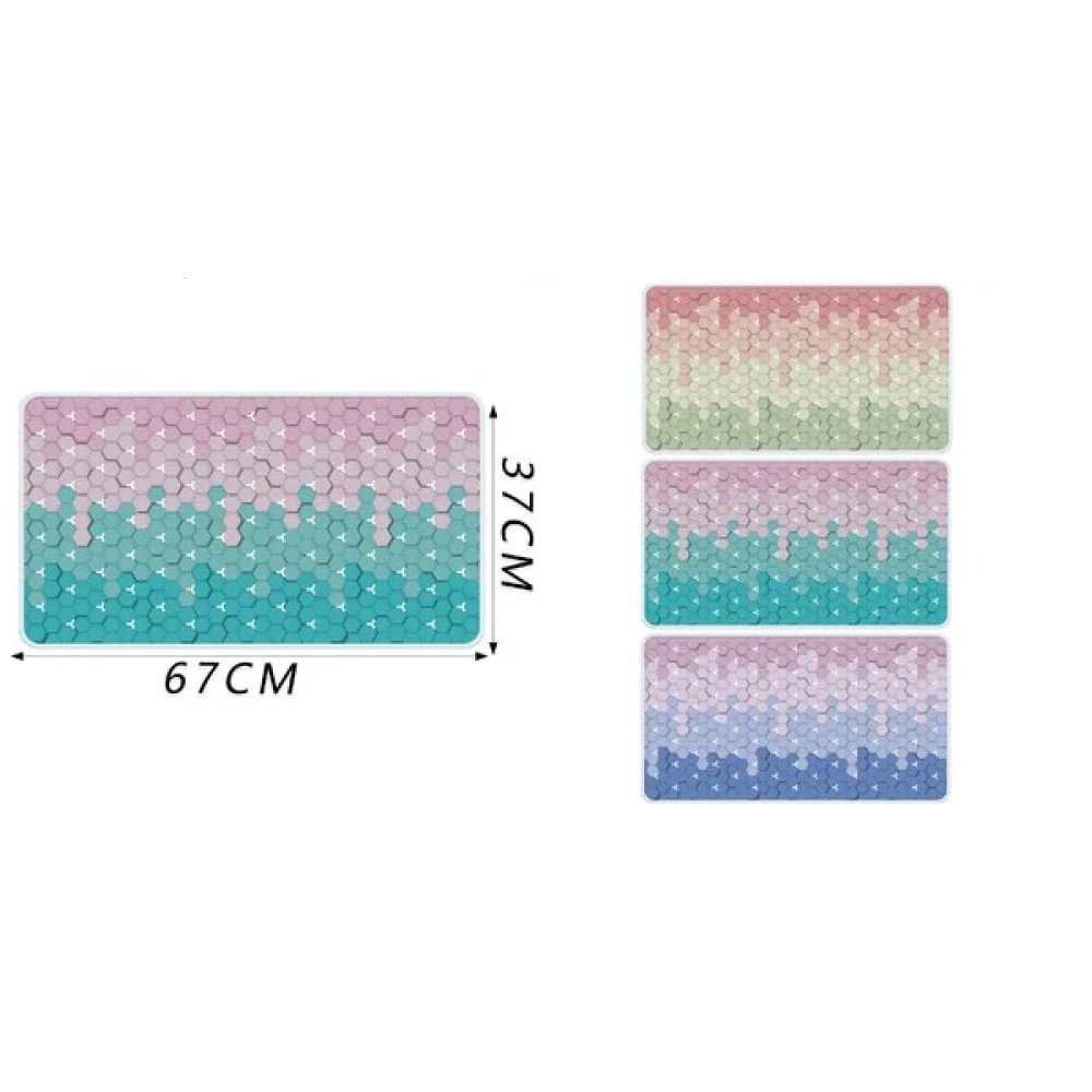 Alfombra con diseño de panal degradado/flores pequeñas / 67*37 67 X 37 CM por mayor en Chile