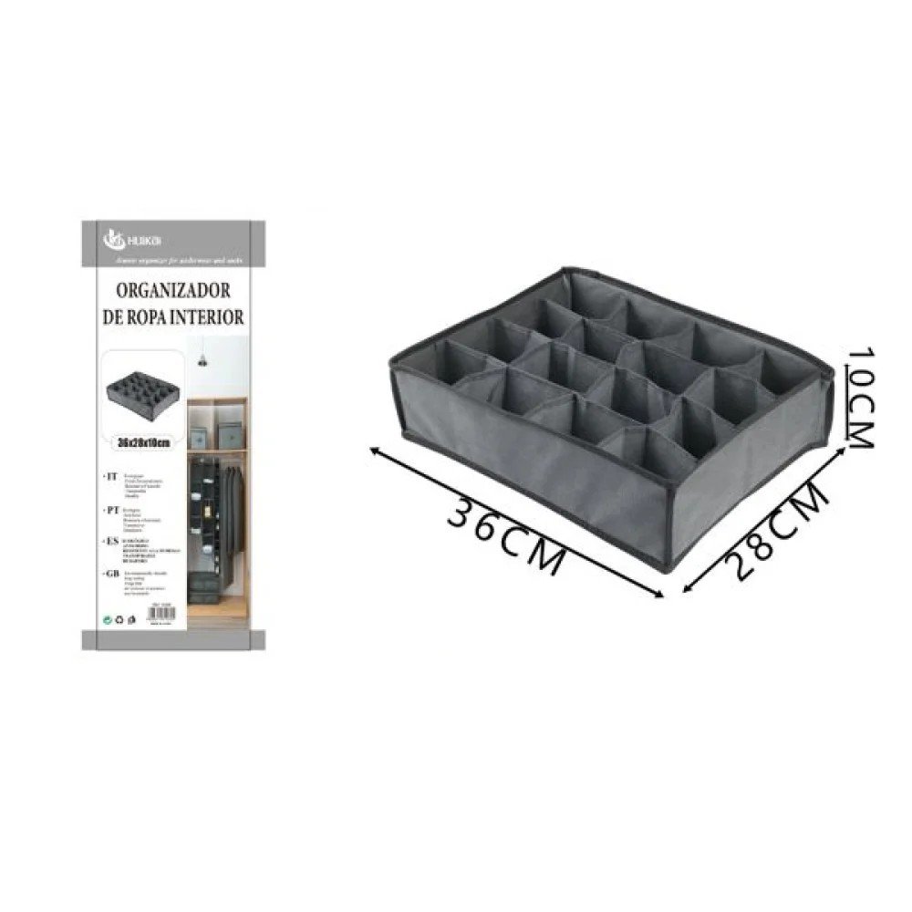 Caja de almacenamiento de 16 compartimentos de 36 x 28 x 10 cm 10 X 36  X 28 cm por mayor en Chile